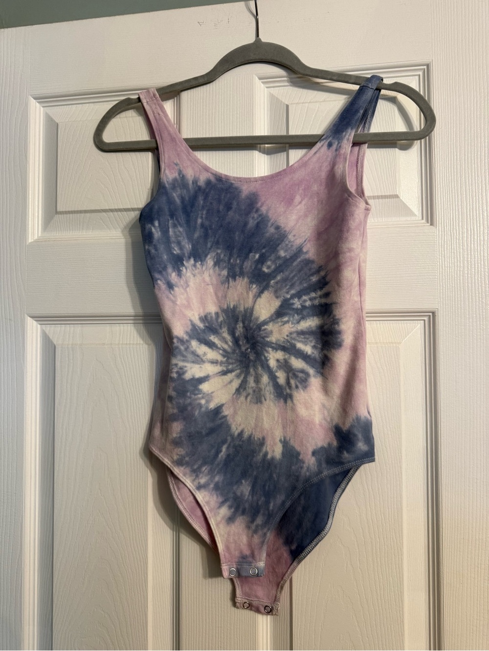 American Eagle Outfitters Tie-Dye One-Piece Bodysuit - Pink, Blue & Cream